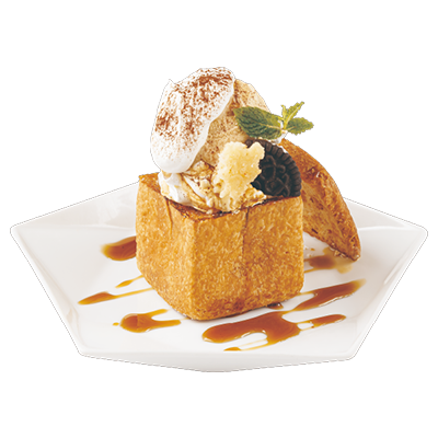 いちごとほうじ茶のプチハニトー　～ほうじ茶ソース～
