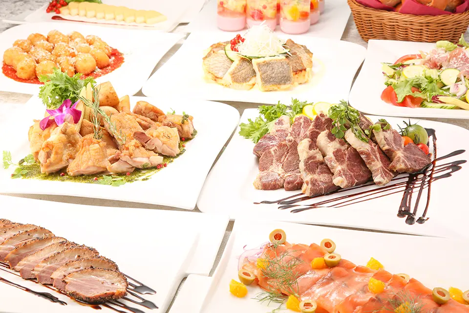 食べ放題付き ガッツリ満腹プラン<br>ビュッフェスタイル