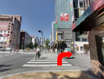 なんば駅　14番出口からのルート画像4