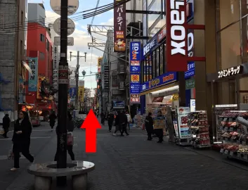 なんば駅　14番出口からのルート画像6