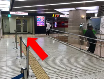 なんば駅　なんばウォークからのルート画像3