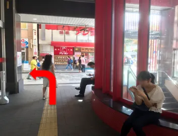 なんば駅　なんばウォークからのルート画像5
