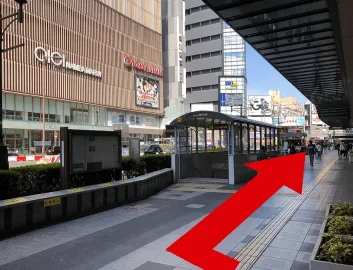 なんば駅　北出口からのルート画像3