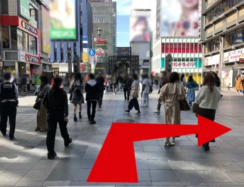 なんば駅　北出口からのルート画像6