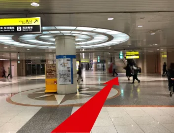 JR難波駅　北口からのルート画像1