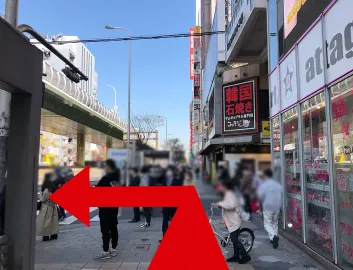 JR難波駅　北口からのルート画像3